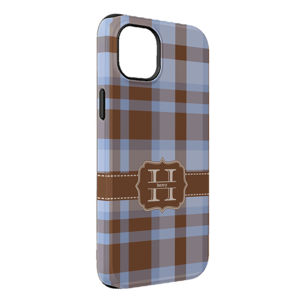 Custom Two Color Plaid iPhone Case - Rubber Lined - iPhone 14 Pro Max (Personalized)