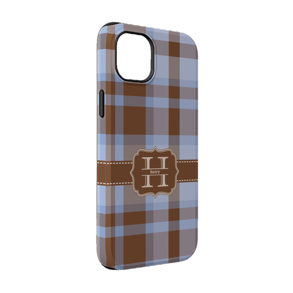 Custom Two Color Plaid iPhone Case - Rubber Lined - iPhone 14 (Personalized)