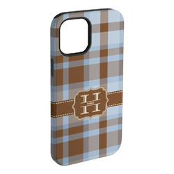 Two Color Plaid iPhone Case - Rubber Lined - iPhone 15 Plus (Personalized)