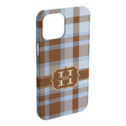 Two Color Plaid iPhone Case - Plastic - iPhone 15 Pro Max (Personalized)