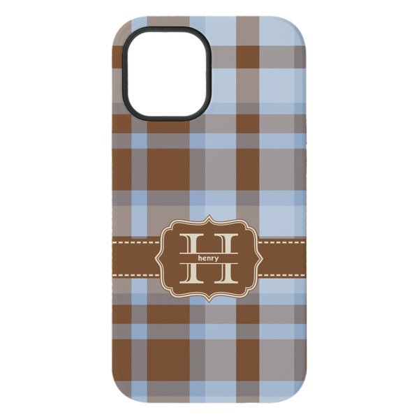 Two Color Plaid iPhone 15 Pro Max Tough Case - Back