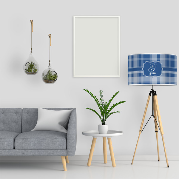 Plaid 12" Drum Lampshade - LIFESTYLE
