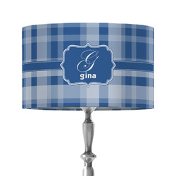 Plaid 12" Drum Lamp Shade - Fabric (Personalized)