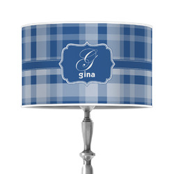 Plaid 12" Drum Lamp Shade - Poly-film (Personalized)