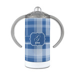 Plaid 12 oz Stainless Steel Sippy Cup (Personalized)