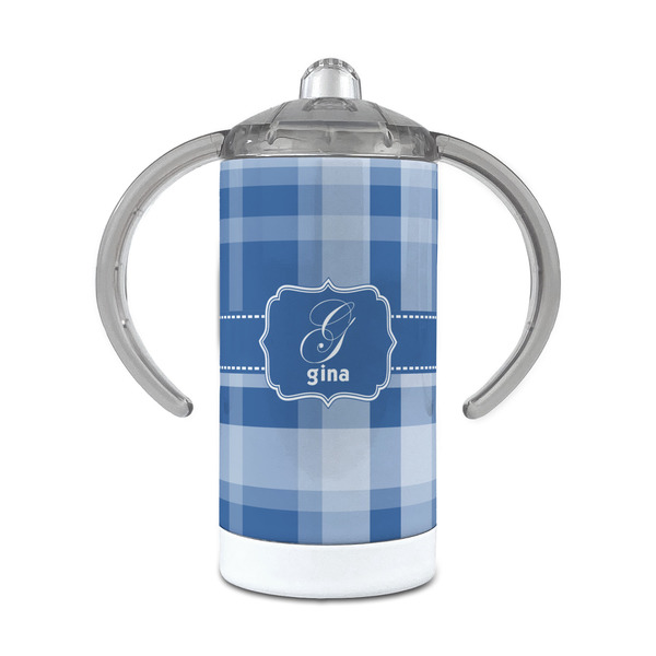 Custom Plaid 12 oz Stainless Steel Sippy Cup (Personalized)