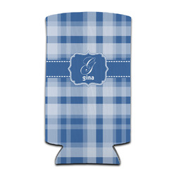 Plaid Can Cooler (tall 12 oz) (Personalized)