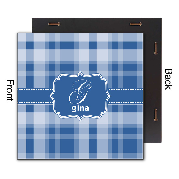 Plaid 12x12 Wood Print - Front & Back View