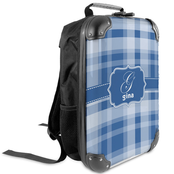 Custom Plaid Kids Hard Shell Backpack (Personalized)