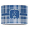Plaid 16" Drum Lampshade - FRONT (Poly Film)