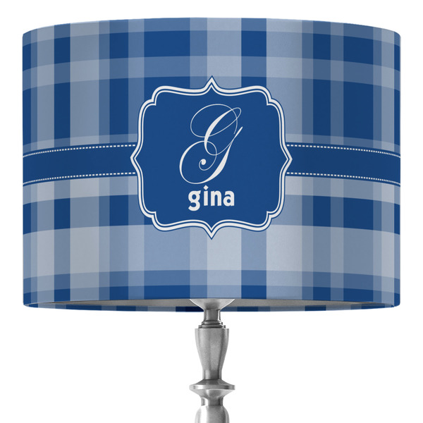 Custom Plaid 16" Drum Lamp Shade - Fabric (Personalized)