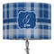 Plaid 16" Drum Lampshade - ON STAND (Fabric)