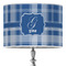Plaid 16" Drum Lampshade - ON STAND (Poly Film)
