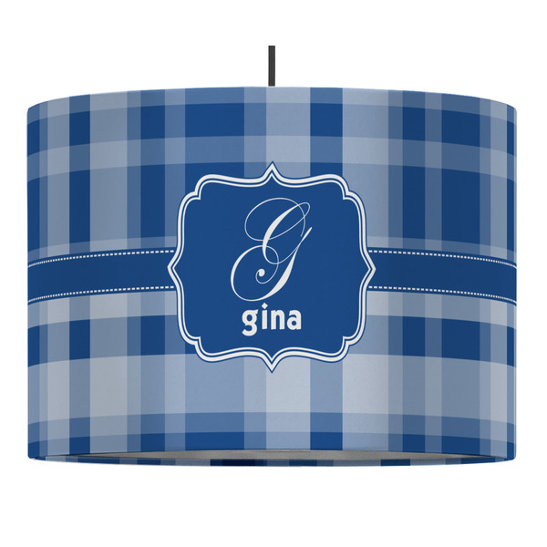 Plaid 16" Drum Lampshade - PENDANT (Fabric)