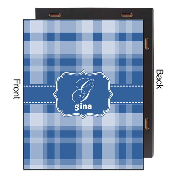 Plaid 16x20 Wood Print - Front & Back View