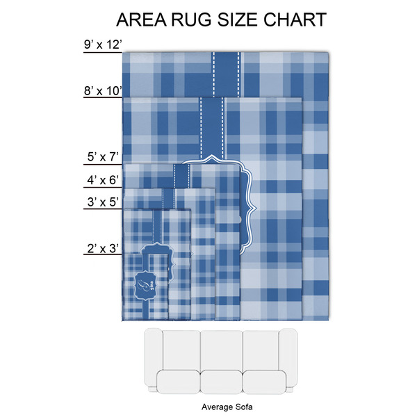 Plaid 2'x3' Indoor Area Rugs - Size Chart