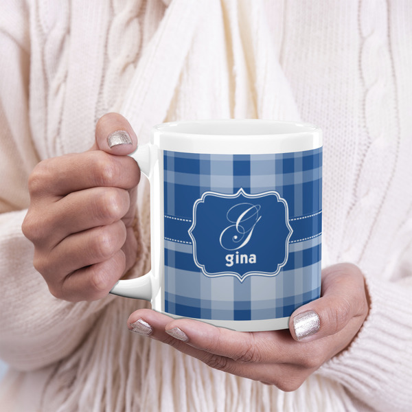 Plaid 20oz Coffee Mug - LIFESTYLE