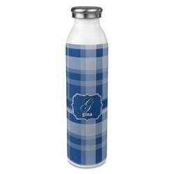 Plaid 20oz Stainless Steel Water Bottle - Full Print (Personalized)
