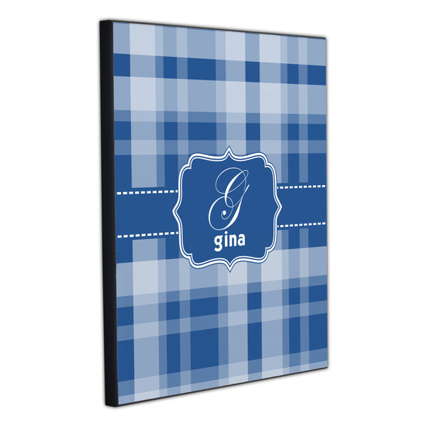 Plaid 20x24 Wood Print - Angle View