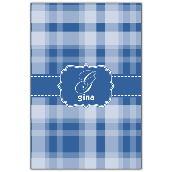 Custom Plaid Wood Print - 20x30 (Personalized)