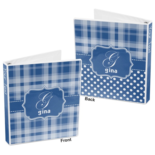Plaid 3-Ring Binder Front and Back