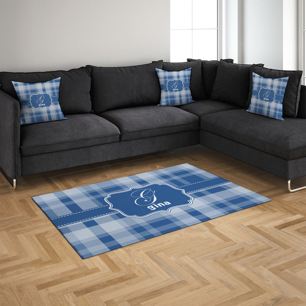 Plaid 4'x6' Indoor Area Rugs - IN CONTEXT