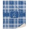 Plaid Sherpa Throw Blanket (Personalized)