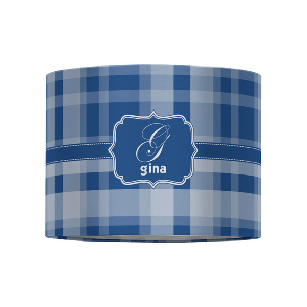 Plaid 8" Drum Lampshade - FRONT (Fabric)