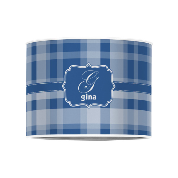 Plaid 8" Drum Lampshade - FRONT (Poly Film)