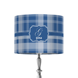 Plaid 8" Drum Lamp Shade - Fabric (Personalized)