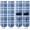 Plaid Adult Crew Socks - Double Pair - Front and Back - Apvl