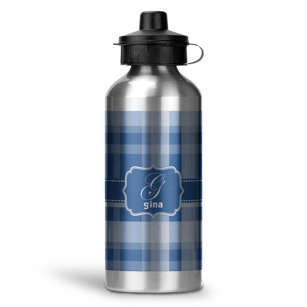 Custom Plaid Water Bottle - Aluminum - 20 oz (Personalized)