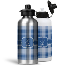 Plaid Water Bottles - 20 oz - Aluminum (Personalized)