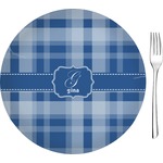 Plaid Glass Appetizer / Dessert Plate 8" (Personalized)
