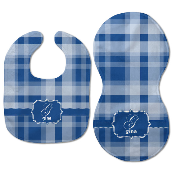 Plaid Baby Bib & Burp Set - Approval (new bib & burp)