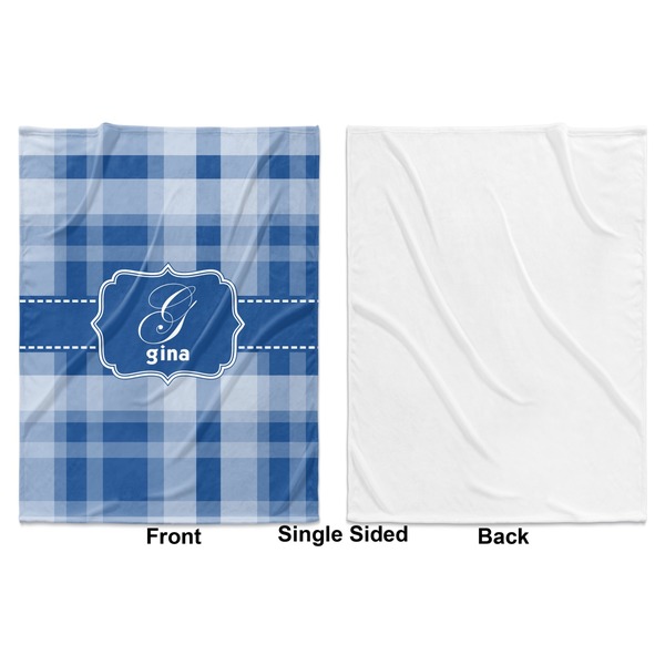 Plaid Baby Blanket (Single Side - Printed Front, White Back)