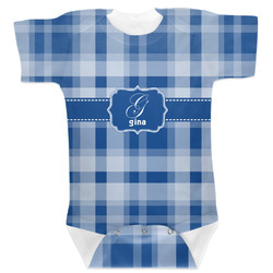 Plaid Baby Bodysuit 12-18 w/ Name and Initial
