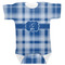 Plaid Baby Bodysuit 0-3 w/ Name and Initial