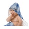 Plaid Baby Hooded Towel on Child