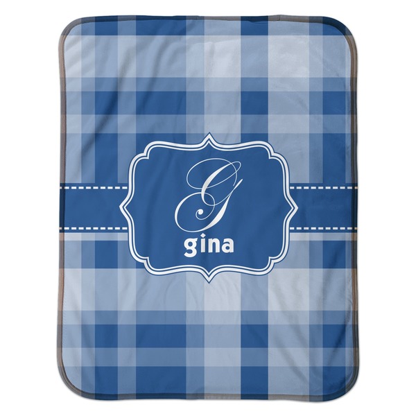 Plaid Baby Sherpa Blanket - Flat