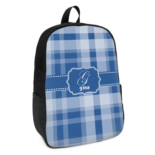 Custom Plaid Kids Backpack (Personalized)