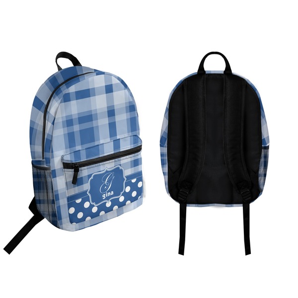 Plaid Backpack front and back - Apvl