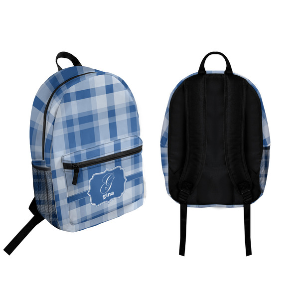 Plaid Backpack front and back - Apvl