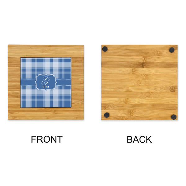 Plaid Bamboo Trivet with 6" Tile - APPROVAL