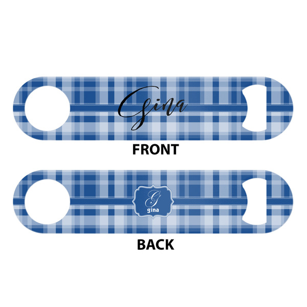 Plaid Bar Bottle Opener - White - Approval