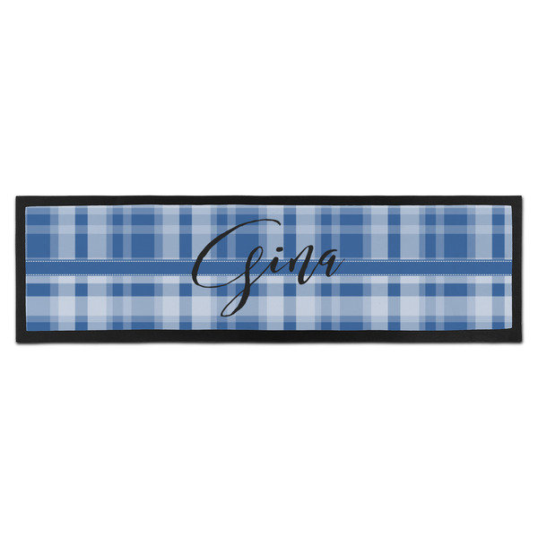 Custom Plaid Bar Mat - Large (Personalized)