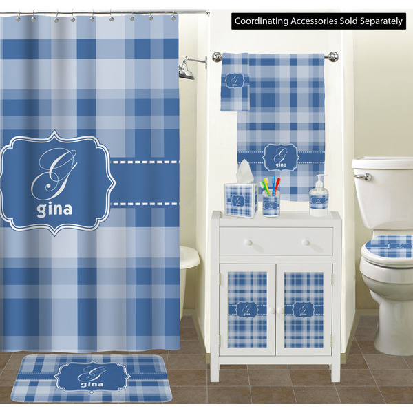 Plaid Bathroom Scene