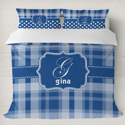 Plaid Duvet Cover Set - King (Personalized)
