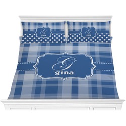 Plaid Comforter Set - King (Personalized)