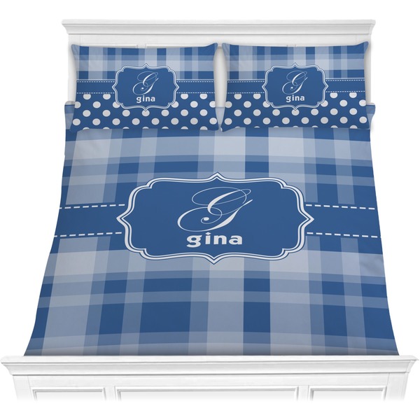Custom Plaid Comforter Set - Full / Queen (Personalized)